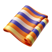 magnificent classic Stripebeach towel, vibrant colors, unfolded, studio lighting, top-down view, isolateon transparent background,high-resolution product photography premium png