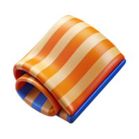 captivating geometric Stripebeach towel, vibrant colors, unfolded, studio lighting, top-down view, isolateon transparent background,high-resolution product photography gallery standard png