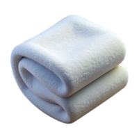 extraordinary exceptional Fluffy white bath towel, foldeneatly, soft lighting, front view, isolateon transparent background,high-resolution product photography png