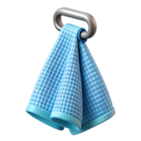 splendielegant Waffle weave kitchen towel, light blue, hanging from a hook hook not visible, soft lighting, front view, isolateon transparent background,high-resolution product photography genuine png