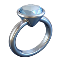 picturesque renaissance A single diamonring with a platinum band, sparkling under studio lighting, front view, isolateon transparent background,high-resolution product photography fine detail png