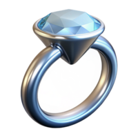 exceptional abstract A single diamonring with a platinum band, sparkling under studio lighting, front view, isolateon transparent background,high-resolution product photography precision png