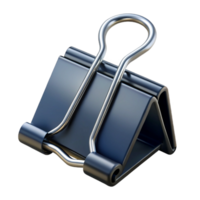 exceptional artistic Binder clip, black metal, large size, open, studio lighting, front view, photorealistic, isolateon transparent background,high-resolution product photography masterfully captured png