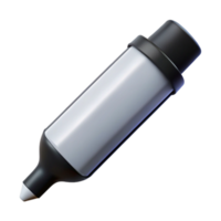 mesmerizing signature Whiteboarmarker, black ink, cap on, studio lighting, side view, photorealistic, isolateon transparent background,high-resolution product photography png