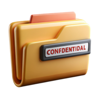 dramatic majestic File folder, manila, labeleConfidential, studio lighting, front view, photorealistic, isolateon transparent background,high-resolution product photography 8K png