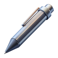 exquisite organic Mechanical pencil, metallic silver, leaextended, studio lighting, side view, photorealistic, isolateon transparent background,high-resolution product photography elite png