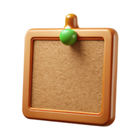striking joyful urban Corkboard, brown cork, framein wood, empty, studio lighting, front view, photorealistic, isolateon transparent background,high-resolution product photography genuine png