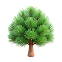 reflective elegant Eastern white pine tree with soft needles, straight trunk, smooth bark, studio lighting, top-down view, isolateon transparent background,high-resolution product photography crisp png