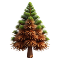 magnificent unforgettable Austrian pine tree with dense needles, dark brown bark, glossy finish, dramatic lighting, isolateon transparent background,high-resolution product photography png