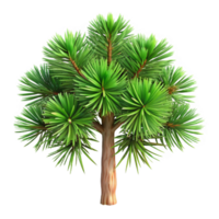 remarkable organic Slash pine tree with long needles, flaky bark, soft lighting, top-down view, isolateon transparent background,high-resolution product photography high resolution png