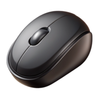 wonderful timeless Computer mouse, ergonomic design, black plastic, scroll wheel, front studio lighting, detaileillustration, isolateon transparent background,high-resolution product photography png