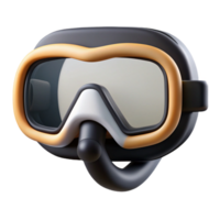magnificent iconic Snorkel mask, clear lens, black silicone skirt, studio lighting, front view, minimalist style, isolateon transparent background,high-resolution product photography png