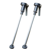vibrant notable Pair of ski poles, adjustable length, metallic finish, soft lighting, side view, minimalist style, isolateon transparent background,high-resolution product photography png