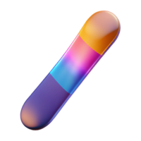 unparalleleretro Snowboard, colorful graphic design, glossy finish, studio lighting, minimalist style, isolateon transparent background,high-resolution product photography artisan png