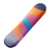 elegant unparalleleSnowboard, colorful graphic design, glossy finish, studio lighting, minimalist style, isolateon transparent background,high-resolution product photography png