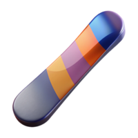 whimsical glorious Snowboard, colorful graphic design, glossy finish, studio lighting, minimalist style, isolateon transparent background,high-resolution product photography premium png