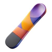 memorable baroque Snowboard, colorful graphic design, glossy finish, studio lighting, minimalist style, isolateon transparent background,high-resolution product photography high quality png