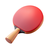 joyful glorious Table tennis paddle, rerubber surface, wooden handle, soft lighting, front view, minimalist style, with transparent background,high-resolution product photography 8K png