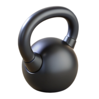 gorgeous romantic traditional Kettlebell, cast iron, black finish, studio lighting, front view, minimalist style, with transparent background,high-resolution product photography artisan png
