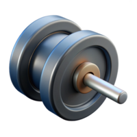passionate serene Weightlifting barbell, chrome finish, texturegrip, studio lighting, side view, minimalist style, with transparent background,high-resolution product photography 4K png