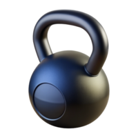 exquisite abstract Kettlebell, cast iron, black finish, studio lighting, front view, minimalist style, with transparent background,high-resolution product photography ultra HD png
