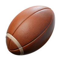 exemplary minimalist Rugby ball, brown leather, texturesurface, studio lighting, front view, minimalist style, isolateon transparent background,high-resolution product photography high quality png