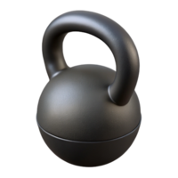 ethereal alluring Kettlebell, cast iron, black finish, studio lighting, front view, minimalist style, with transparent background,high-resolution product photography genuine png