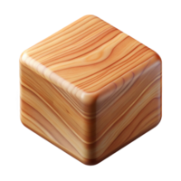 vibrant romantic classic Wooden building block, natural woograin, smooth finish, soft lighting, front view, icon style, isolateon transparent background,high-resolution product photography authentic png