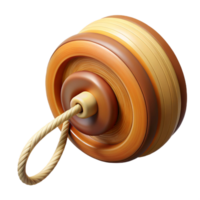 pristine baroque Classic yo-yo with string wrappearounaxle, wooden body, paintedesign, soft lighting, front view, isolateon transparent background,high-resolution product photography museum quality png