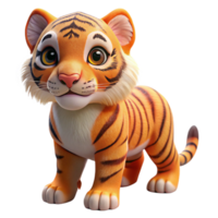 captivating romantic geometric Siberian tiger cub, playful pose, fluffy fur, soft lighting, photorealistic, isolateon transparent background,high-resolution product photography handcrafted png