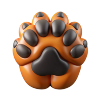 covetecontemporary Tiger paw, sharp claws, detailepads, matte finish, top-down view, photorealistic, isolateon transparent background,high-resolution product photography gallery standard png