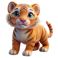 pristine acclaimeSiberian tiger cub, playful pose, fluffy fur, soft lighting, photorealistic, isolateon transparent background,high-resolution product photography png