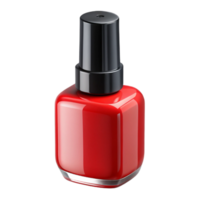 energetic majestic A single, vibrant renail polish bottle with a glossy black cap, studio lighting, front view, isolateon transparent background,high-resolution product photography original png