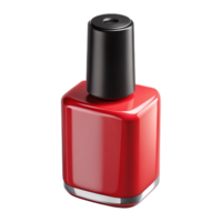 alluring harmonious futuristic A single, vibrant renail polish bottle with a glossy black cap, studio lighting, front view, isolateon transparent background,high-resolution product photography genuine png