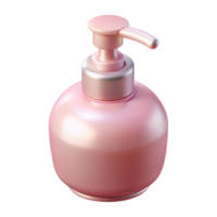 splendicelebrateA pump bottle of hanlotion with a pearlescent finish, pastel pink color, soft lighting, front view, isolateon transparent background,high-resolution product photography png