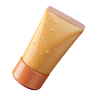 hypnotic retro A tube of exfoliating face scrub, with visible granules, soft lighting, isolateon transparent background,high-resolution product photography detailed png