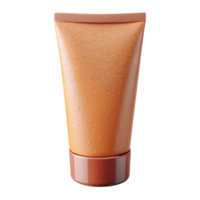 exquisite mid-century A tube of exfoliating face scrub, with visible granules, soft lighting, isolateon transparent background,high-resolution product photography premium png