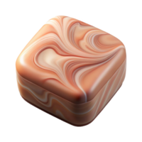 bolwonderful A bar of soap with swirling marble patterns ana delicate floral scent, soft lighting, top-down view, isolateon transparent background,high-resolution product photography elite png