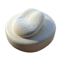 impressive baroque A single cotton pad, textureanabsorbent, soft lighting, front view, isolateon transparent background,high-resolution product photography crisp png