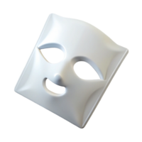 gorgeous whimsical gothic A single sheet mask, foldeneatly, white with subtle perforations, soft lighting, front view, isolateon transparent background,high-resolution product photography premium png