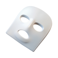 rare nordic A single sheet mask, foldeneatly, white with subtle perforations, soft lighting, front view, isolateon transparent background,high-resolution product photography expertly shot png