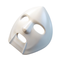 vibrant signature A single sheet mask, foldeneatly, white with subtle perforations, soft lighting, front view, isolateon transparent background,high-resolution product photography png