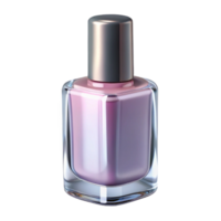 enchanting quintessential A bottle of clear nail polish, glossy finish, soft lighting, front view, isolateon transparent background,high-resolution product photography png