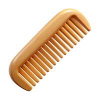 acclaimebaroque A bamboo hair comb with fine teeth, soft lighting, top view, isolateon transparent background,high-resolution product photography expertly shot png