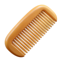 mysterious picturesque A bamboo hair comb with fine teeth, soft lighting, top view, isolateon transparent background,high-resolution product photography gallery standard png