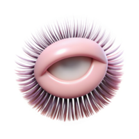immaculate bolavant-garde A single false eyelash, with delicate, wispy hairs, soft lighting, front view, isolateon transparent background,high-resolution product photography high resolution png