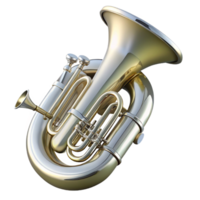 serene energetic coastal Tuba with silver-platefinish, large bell, multiple valves, studio lighting, isolateon transparent background,high-resolution product photography high quality png
