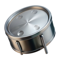 melancholic spectacular Steel drum with chrome finish, multiple dents for different notes, studio lighting, top-down view, isolateon transparent background,high-resolution product photography premium png