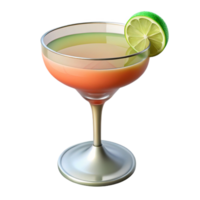 immaculate standout Daiquiri cocktail in a coupe glass, rum, lime juice, simple syrup, minimalist style, side view, isolateon transparent background,high-resolution product photography png