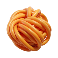 remarkable surreal Single perfect stranof spaghetti, coatein tomato sauce, minimalist style, studio lighting, side view, isolateon transparent background,high-resolution product photography premium png